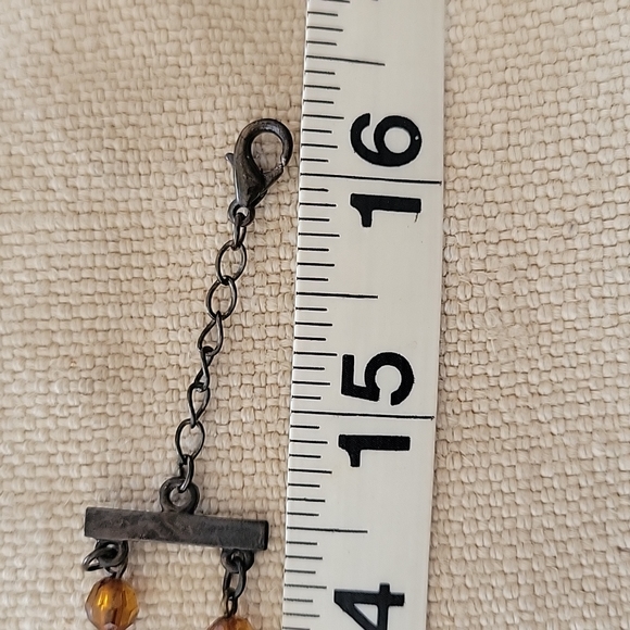 Multi gem pierced earrings and choker set - Picture 8 of 10